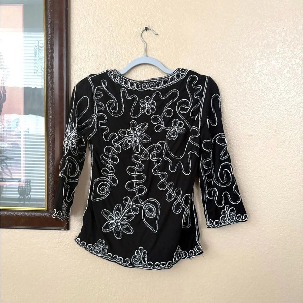 Vintage 1990S Lauren Michelle Seed Bead Top Size Medium - Picture 3 of 3